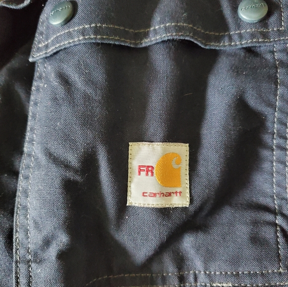 Carhartt Flame-Resistant Full Swing Quick Duck Coat for Men - Dark Navy - L - Picture 2 of 16